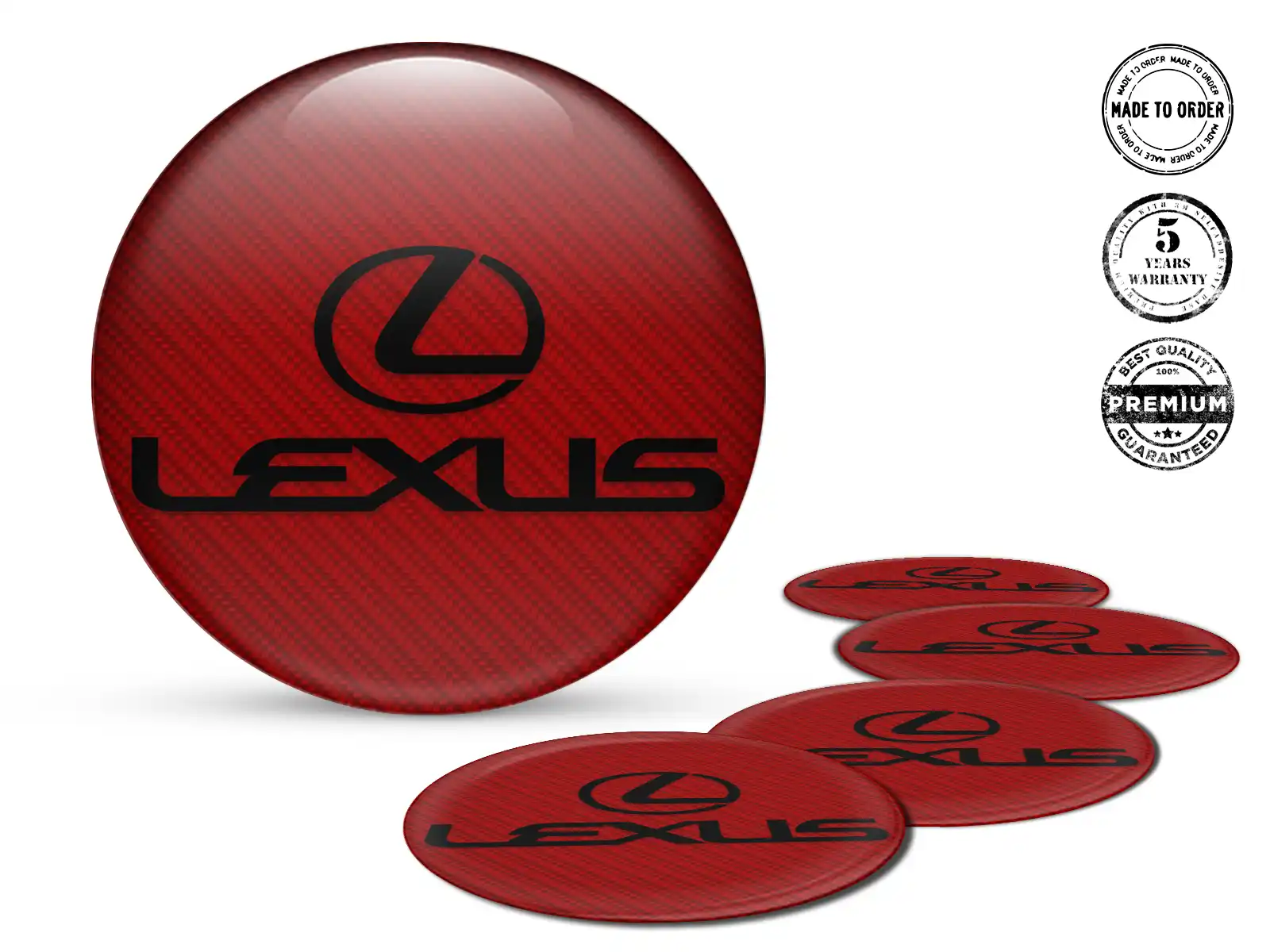 Lexus Emblema de Rueda Estilo Mejora de Cúpula en Resina